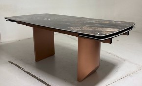 Стол ПУАНТО 200 TITANIUM LAWA NERO, керамика / МЕДЬ каркас М-City в Югорске - yugorsk.mebel24.online | фото 3