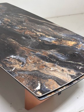 Стол ПУАНТО 200 TITANIUM LAWA NERO, керамика / МЕДЬ каркас М-City в Югорске - yugorsk.mebel24.online | фото 6