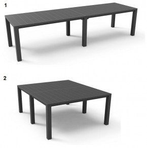 Стол раскладной Джули (Julie Double table 2 configurations) Графит в Югорске - yugorsk.mebel24.online | фото 1