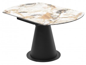 Стол TERAMO 135 GLOSS GRAND JADE SOLID CERAMIC, керамика, поворотн.механизм / Черный каркас, ®DISAUR в Югорске - yugorsk.mebel24.online | фото 11