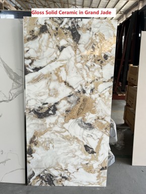 Стол TERAMO 135 GLOSS GRAND JADE SOLID CERAMIC, керамика, поворотн.механизм / Черный каркас, ®DISAUR в Югорске - yugorsk.mebel24.online | фото 7