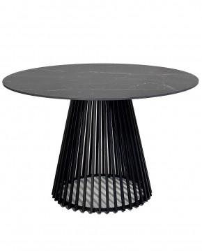 Стол TERNI 120 MATT BLACK MARBLE SOLID CERAMIC Черный мрамор матовый, керамика /Черн.каркас, ®DISAUR в Югорске - yugorsk.mebel24.online | фото 3