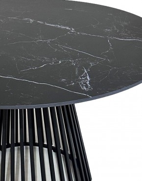 Стол TERNI 120 MATT BLACK MARBLE SOLID CERAMIC Черный мрамор матовый, керамика /Черн.каркас, ®DISAUR в Югорске - yugorsk.mebel24.online | фото 4