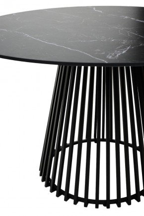 Стол TERNI 120 MATT BLACK MARBLE SOLID CERAMIC Черный мрамор матовый, керамика /Черн.каркас, ®DISAUR в Югорске - yugorsk.mebel24.online | фото 5