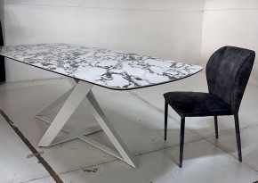 Стол VICENZA 220 BULGARI WHITE, керамика / белый, ®DISAUR в Югорске - yugorsk.mebel24.online | фото 4
