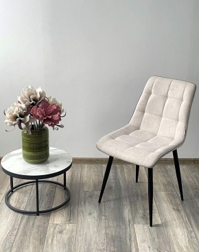 Стул CHIC HE622-01/ HE622-05 топленое молоко, ткань/ черный каркас М-City в Югорске - yugorsk.mebel24.online | фото 3