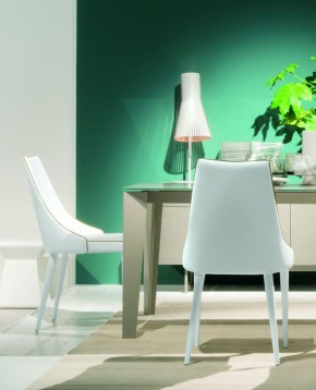 Стул CLARA 40.11 (TR505 white with sand cordonet, экокожа) в Югорске - yugorsk.mebel24.online | фото 2