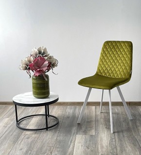 Стул DAIQUIRI BLUVEL-75 OLIVA / белый каркас, велюр М-City в Югорске - yugorsk.mebel24.online | фото 3