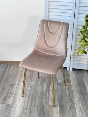 Стул ELLI BLUVEL-40 Бежевый, велюр / золотой каркас М-City в Югорске - yugorsk.mebel24.online | фото 3