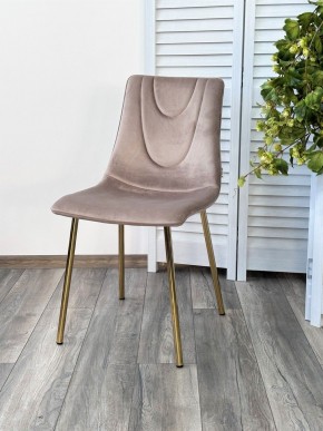 Стул ELLI BLUVEL-40 Бежевый, велюр / золотой каркас М-City в Югорске - yugorsk.mebel24.online | фото 4