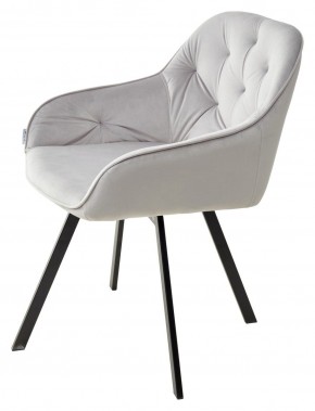 Стул GALE 360 град. поворот. BLUVEL-03 LIGHT GREY, велюр/ черный каркас, М-City в Югорске - yugorsk.mebel24.online | фото 5