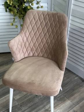 Стул HERMAN 360 град. БЕЖЕВЫЙ #5, велюр / белый каркас М-City в Югорске - yugorsk.mebel24.online | фото 5