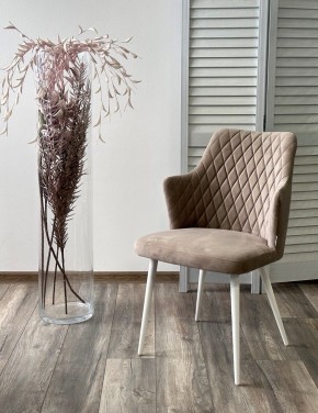 Стул HERMAN 360 град. ЛАТТЕ #25, велюр / белый каркас М-City в Югорске - yugorsk.mebel24.online | фото 2