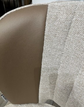 Стул HERMES WZ2042-02 светло-бежевый фактурный велюр/ HK017-31 серо-коричневый PU, М-City в Югорске - yugorsk.mebel24.online | фото 2