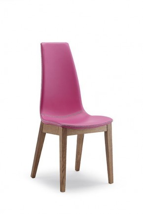 СТУЛ  SELLY, ASH WALNUT 167/ SOFT PIENO FIORE 275 FUSSIA с черн.строчкой в Югорске - yugorsk.mebel24.online | фото