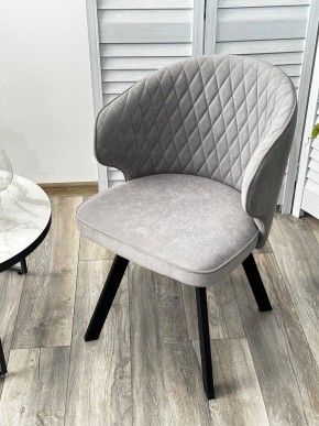 Стул SKAT 360 град. поворот. B22 Серый, велюр / черный каркас, М-City в Югорске - yugorsk.mebel24.online | фото 3