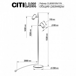 Торшер Citilux Twin CL809010N в Югорске - yugorsk.mebel24.online | фото 5