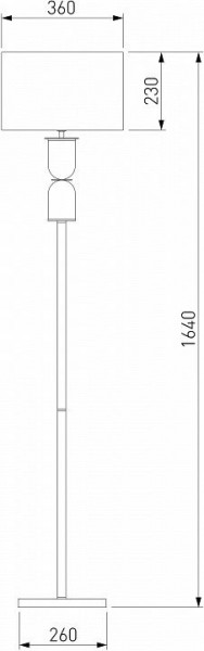 Торшер Eurosvet Caprera 01154/1 латунь в Югорске - yugorsk.mebel24.online | фото 3