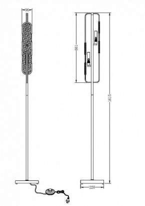 Торшер Maytoni Marmo MOD099FL-02G в Югорске - yugorsk.mebel24.online | фото 2