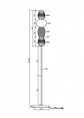 Торшер Maytoni Pattern MOD267FL-L32CH3K в Югорске - yugorsk.mebel24.online | фото 2