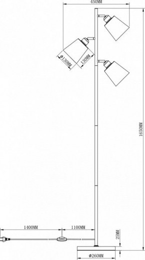 Торшер Moderli Floor V3050-3F в Югорске - yugorsk.mebel24.online | фото 3