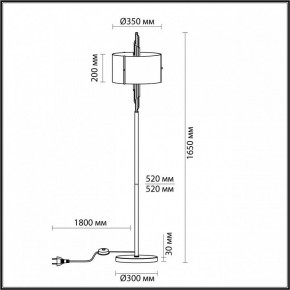 Торшер Odeon Light Margaret 4895/3F в Югорске - yugorsk.mebel24.online | фото 5