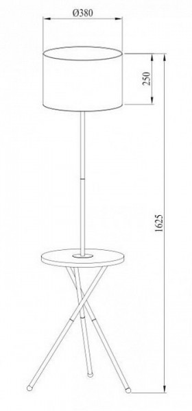 Торшер с полкой Arte Lamp Combo A2070PN-1BK в Югорске - yugorsk.mebel24.online | фото 2