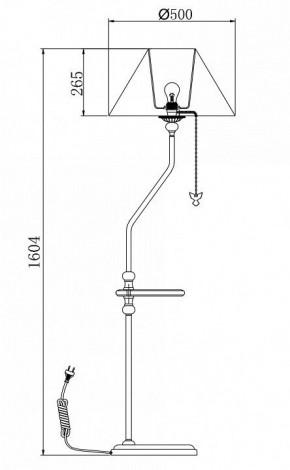 Торшер с полкой Maytoni Bouquet ARM023-FL-01-S в Югорске - yugorsk.mebel24.online | фото 3