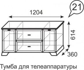 Тумба для телеаппаратуры Венеция 21 бодега в Югорске - yugorsk.mebel24.online | фото 3