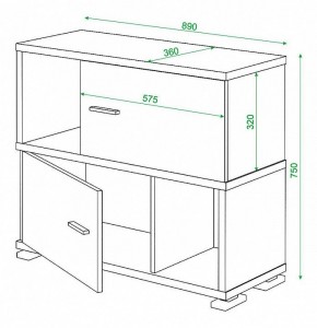 Тумба комбинированная Домино СБ-30/2 в Югорске - yugorsk.mebel24.online | фото 3