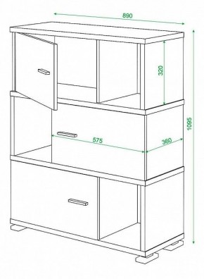 Тумба комбинированная Домино СБ-30/3 в Югорске - yugorsk.mebel24.online | фото 3