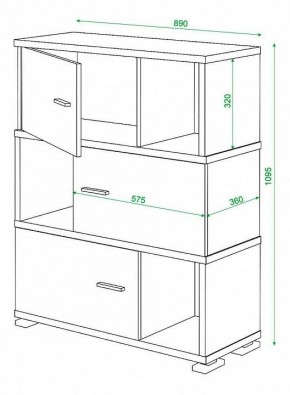 Тумба комбинированная Домино СБ-30/3 в Югорске - yugorsk.mebel24.online | фото 2