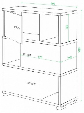 Тумба комбинированная Домино СБ-30/3 в Югорске - yugorsk.mebel24.online | фото 3