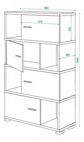 Тумба комбинированная Домино СБ-30/4 в Югорске - yugorsk.mebel24.online | фото 3