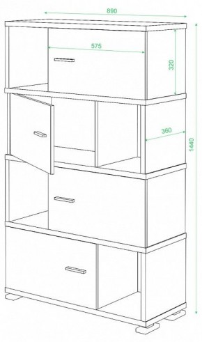 Тумба комбинированная Домино СБ-30/4 в Югорске - yugorsk.mebel24.online | фото 3