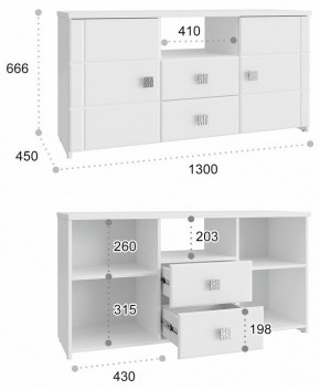 Тумба комбинированная Изабель ИЗ-53К в Югорске - yugorsk.mebel24.online | фото 3