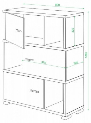 Тумба комбинированная СБ-30/3 в Югорске - yugorsk.mebel24.online | фото 2