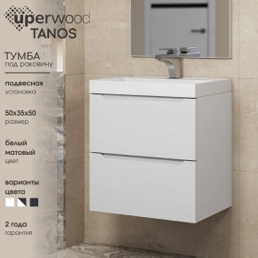 Тумба под раковину Uperwood Tanos 50 см, подвесная, белая матовая в Югорске - yugorsk.mebel24.online | фото 6