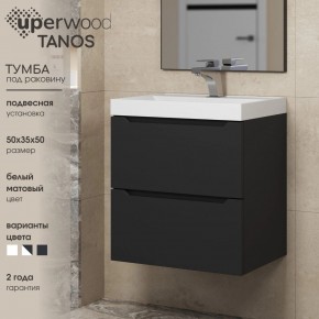 Тумба под раковину Uperwood Tanos 50 см, подвесная, черная матовая в Югорске - yugorsk.mebel24.online | фото 4