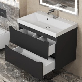 Тумба под раковину Uperwood Tanos 70 см, подвесная, черная матовая в Югорске - yugorsk.mebel24.online | фото 2