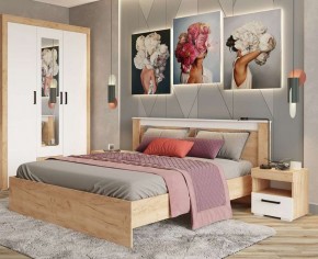 Тумба прикроватная Адель дуб крафт золотой/белый в Югорске - yugorsk.mebel24.online | фото 3