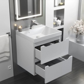 Тумба с раковиной Uperwood Tanos 50 см, подвесная, белая матовая в Югорске - yugorsk.mebel24.online | фото 11