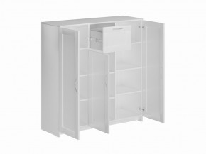 Тумба СИРИУС трехдверная с одним ящиком, цвет белый в Югорске - yugorsk.mebel24.online | фото 2