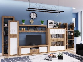 ТЕРРА Тумба Тв (Белый глянец/дуб сонома) в Югорске - yugorsk.mebel24.online | фото 2