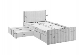 ТВИКС Кровать с ящиками 900 в Югорске - yugorsk.mebel24.online | фото 3