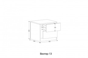 ВИНТЕР - 12 Тумба прикроватная в Югорске - yugorsk.mebel24.online | фото 2