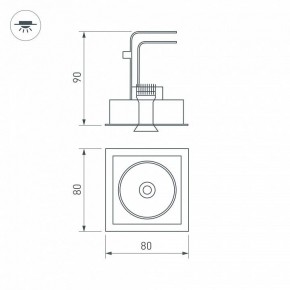Встраиваемый светильник Arlight CL-SIMPLE-S80x80-9W Day4000 (BK, 45 deg) 026875 в Югорске - yugorsk.mebel24.online | фото 9