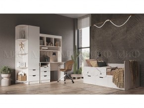 ЮНИОР-4 Детская (модульная) МДФ (Шарли Белый) в Югорске - yugorsk.mebel24.online | фото 1
